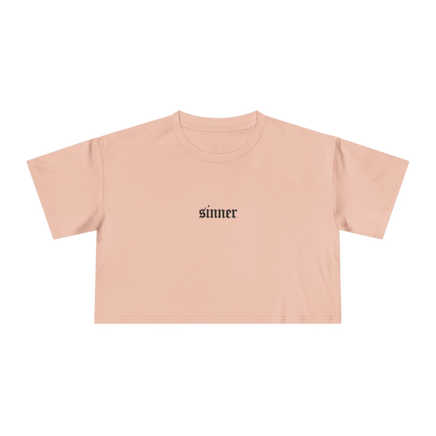 "SINNER" Cropped Tee – Devil on Your Back Edition