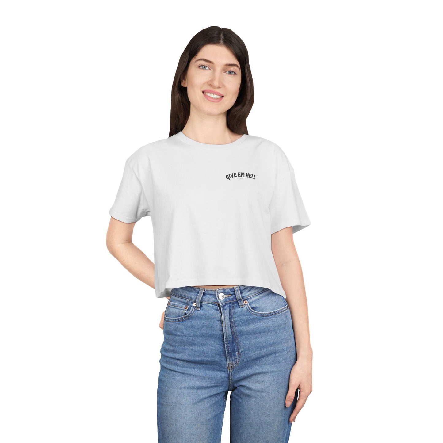 Give Em Hell - Cropped Tee