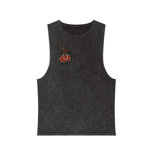 "Tattoos Are Trashy" Stonewash Tank – Old School Ink Edition