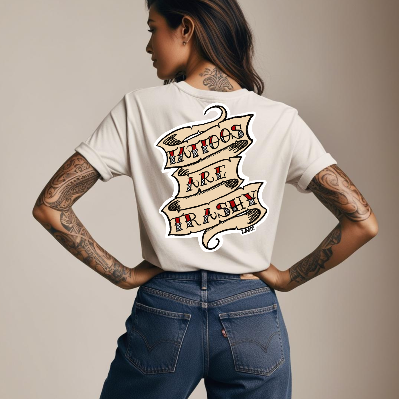 Tattoos Are Trashy - Vintage Graphic Tee